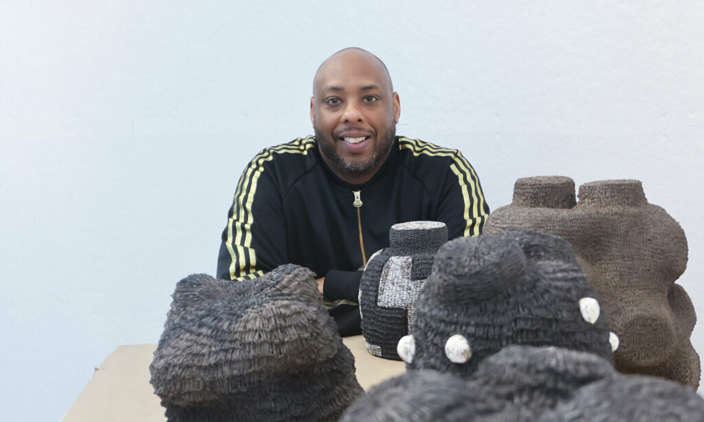 Visual artist Donté K. Hayes was the 2023 Emily Leff & James Davis Visual Art Fellow. (Joanna Eldredge Morrissey photo)