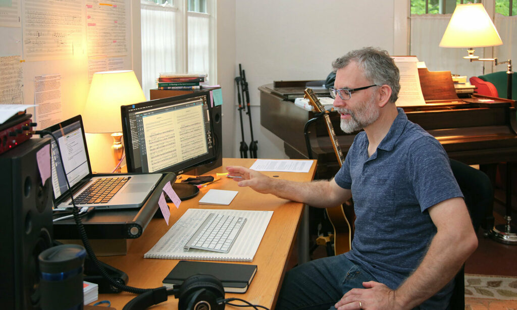 Composer Joshua Stamper was the 2019 Ed & Kathy Ludwig Fellow. (Joanna Eldredge Morrissey photo)